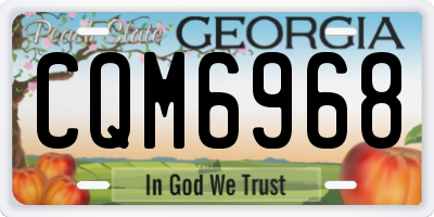 GA license plate CQM6968