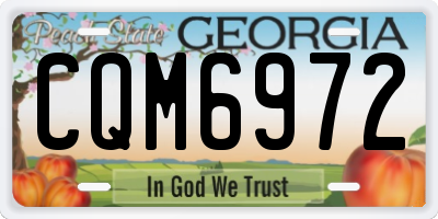 GA license plate CQM6972