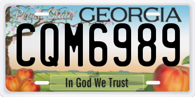 GA license plate CQM6989