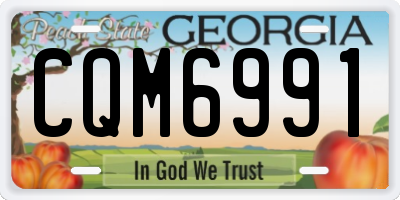 GA license plate CQM6991
