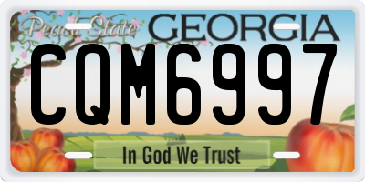 GA license plate CQM6997