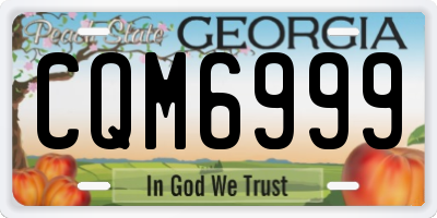 GA license plate CQM6999