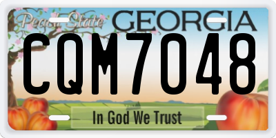 GA license plate CQM7048