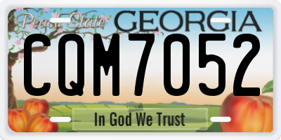 GA license plate CQM7052