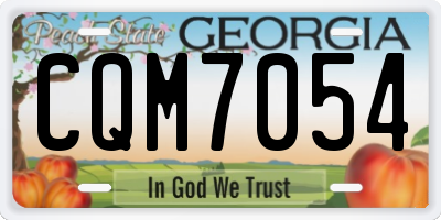 GA license plate CQM7054