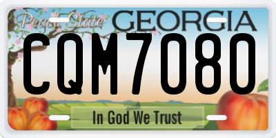 GA license plate CQM7080