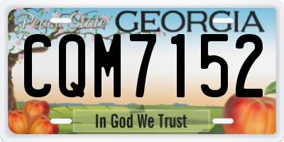 GA license plate CQM7152