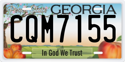 GA license plate CQM7155