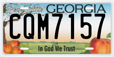 GA license plate CQM7157