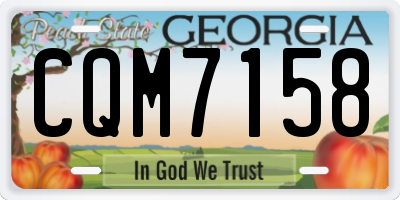 GA license plate CQM7158
