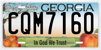 GA license plate CQM7160
