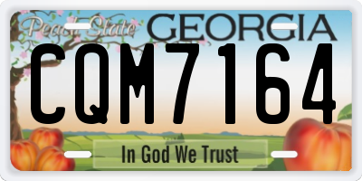 GA license plate CQM7164