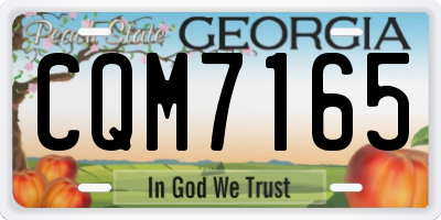 GA license plate CQM7165