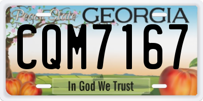 GA license plate CQM7167