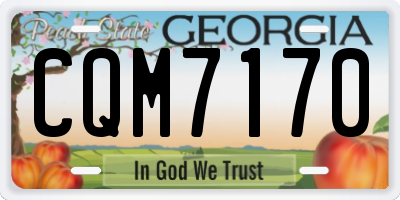 GA license plate CQM7170