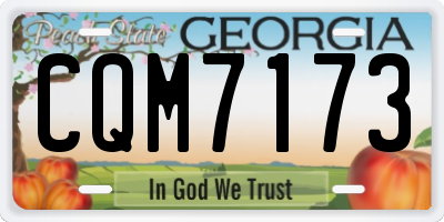 GA license plate CQM7173