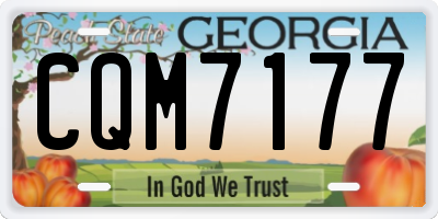 GA license plate CQM7177