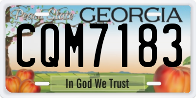 GA license plate CQM7183