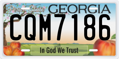 GA license plate CQM7186