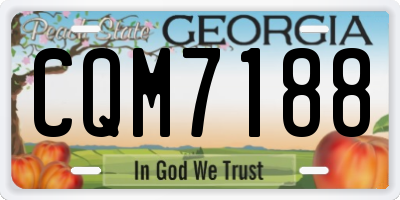 GA license plate CQM7188