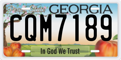 GA license plate CQM7189
