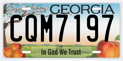 GA license plate CQM7197