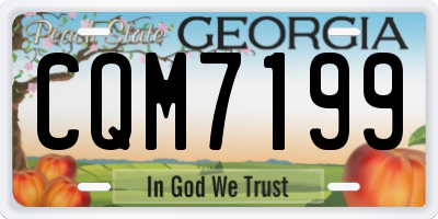 GA license plate CQM7199