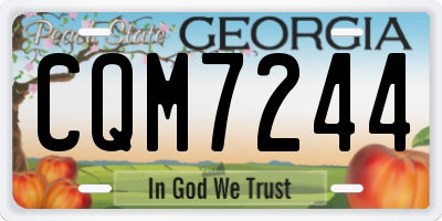 GA license plate CQM7244