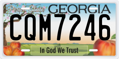GA license plate CQM7246