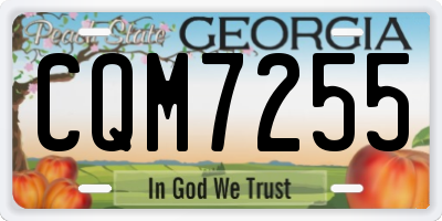 GA license plate CQM7255