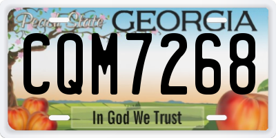 GA license plate CQM7268