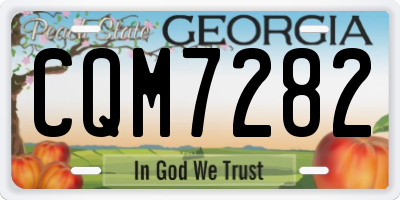 GA license plate CQM7282