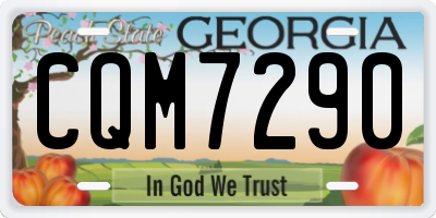 GA license plate CQM7290