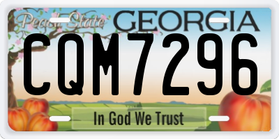 GA license plate CQM7296