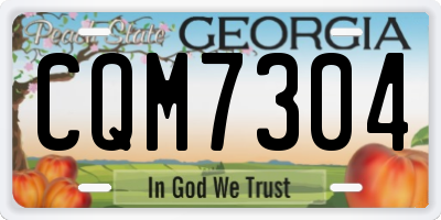 GA license plate CQM7304