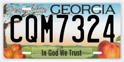 GA license plate CQM7324