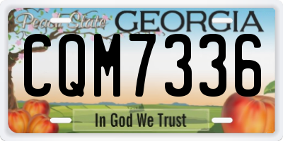 GA license plate CQM7336