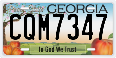 GA license plate CQM7347