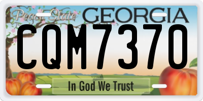 GA license plate CQM7370