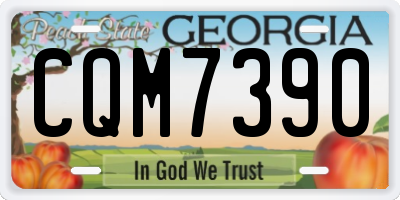 GA license plate CQM7390