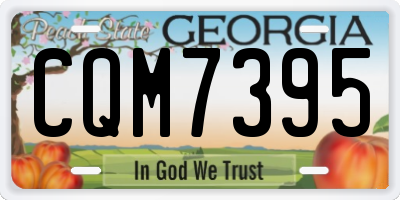GA license plate CQM7395