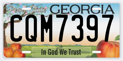 GA license plate CQM7397