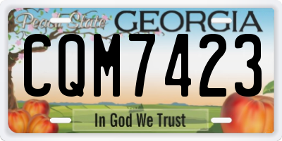 GA license plate CQM7423
