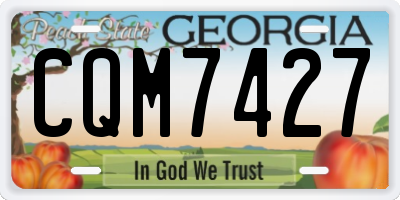 GA license plate CQM7427