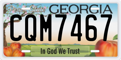 GA license plate CQM7467