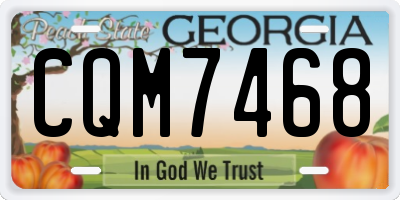 GA license plate CQM7468