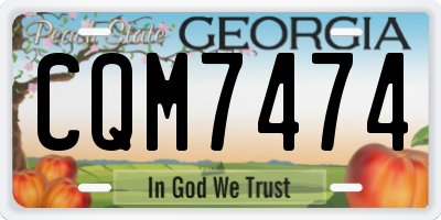 GA license plate CQM7474