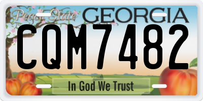 GA license plate CQM7482