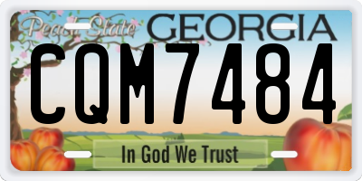 GA license plate CQM7484