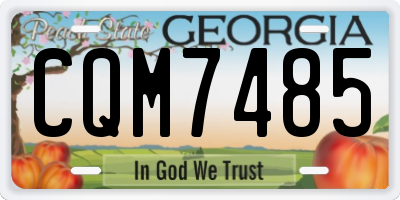 GA license plate CQM7485
